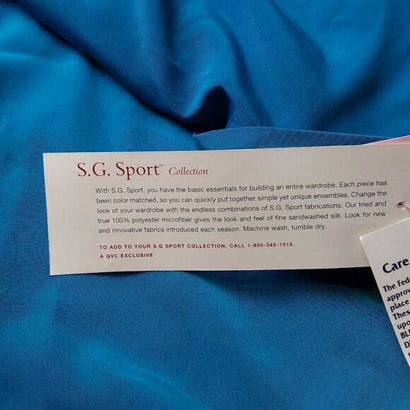 S.G. Sport blouse. Teal Size 1X - Picture 7 of 8